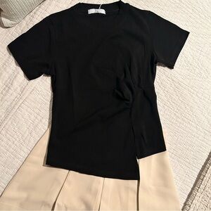 Cotton t-shirt, black, size XS